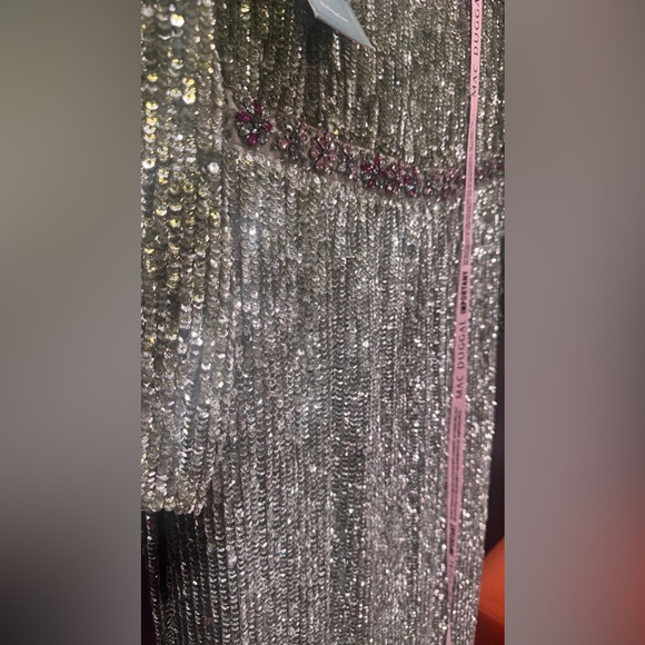 Mac Duggal Sequin and Crystal dress midi 93568 evening party wedding designer - Picture 9 of 12